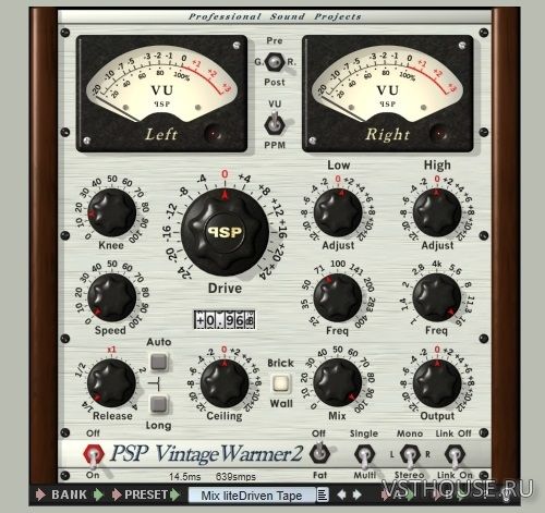 PSPaudioware - PSP VintageWarmer 2.7.2 VST, VST3, AAX x86 x64