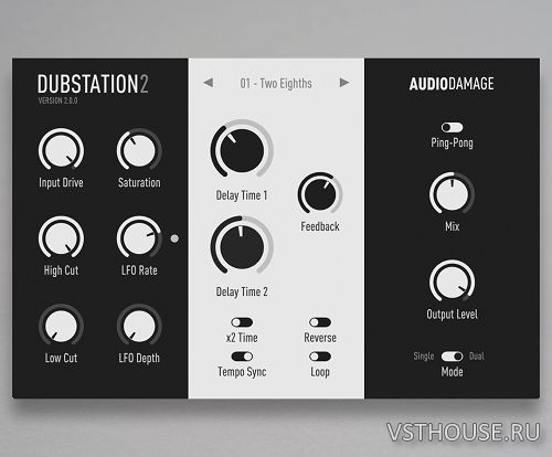 Audio Damage - AD036 Dubstation 2.0.1 WIN, 2.0.1a OSX VST, VST3, AAX