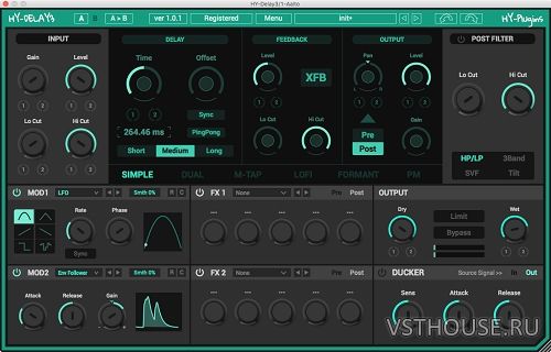 HY-Plugins - HY-Delay3 1.1.2 VST, VST3, AU WIN.OSX x86 x64 HY-Plugins - HY-Delay3 1.1.2 VST, VST3, AU WIN.OSX x86 x64