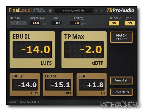 TBProAudio - FinalLoud 1.0.1 VST, VST3, RTAS, AAX x86 x64 TBProAudio - FinalLoud 1.0.1 VST, VST3, RTAS, AAX x86 x64