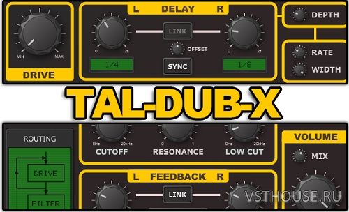 Togu Audio Line - TAL-Dub-X 1.2.1 VST, AAX, AU WIN.OSX x86 x64 Togu Audio Line - TAL-Dub-X 1.2.1 VST, AAX, AU WIN.OSX x86 x64