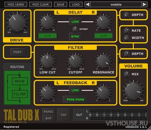 Togu Audio Line - TAL-Dub-X 1.2.2 VST, AAX, AU WIN.OSX x86 x64