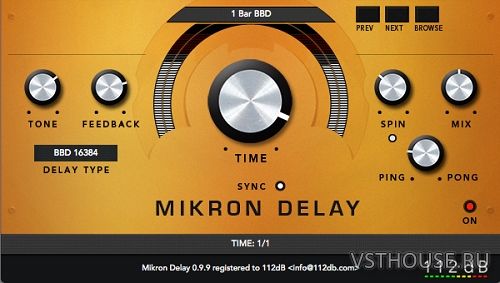 112dB - Mikron Delay 1.0.4 VST, VST3, AAX x86 x64 112dB - Mikron Delay 1.0.4 VST, VST3, AAX x86 x64