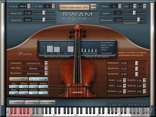 SWAM engine - SWAM Violin 2.0.1 VSTi, AAX x64 SWAM engine - SWAM Violin 2.0.1 VSTi, AAX x64