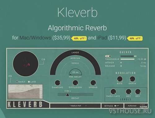Klevgrand - Kleverb 1.0.0 VST, AAX x64 Klevgrand - Kleverb 1.0.0 VST, AAX x64