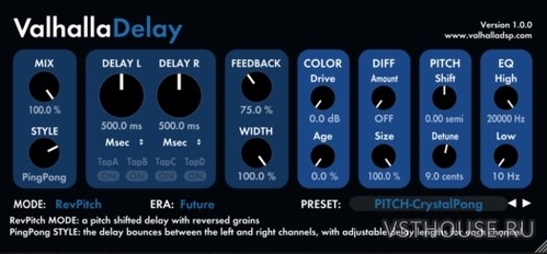 ValhallaDSP - ValhallaDelay v1.0.1.3 VST, VST3, AAX x86 x64 REPACK R2R