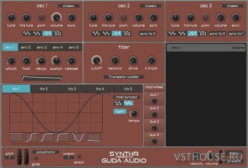 Guda Audio - SynthR 1.2 VSTi, AU WIN.OSX x86 x64 Guda Audio - SynthR 1.2 VSTi, AU WIN.OSX x86 x64