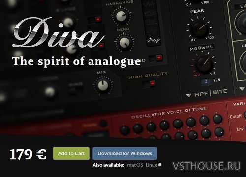 u-he - Diva v1.4.3.8791 VSTi, VST3, AAX x86 x64 u-he - Diva v1.4.3.8791 VSTi, VST3, AAX x86 x64