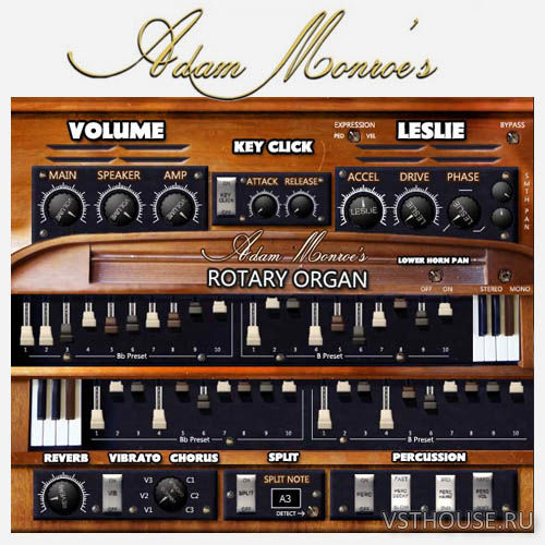 Adam Monroe Music - Rotary Organ 1.3 VSTi, AAX, AUi WIN.OSX x86 x64
