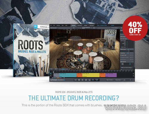 ToonTrack - ROOTS SDX - BRUSHES, RODS & MALLETS (SOUNDBANK) ToonTrack - ROOTS SDX - BRUSHES, RODS & MALLETS (SOUNDBANK)