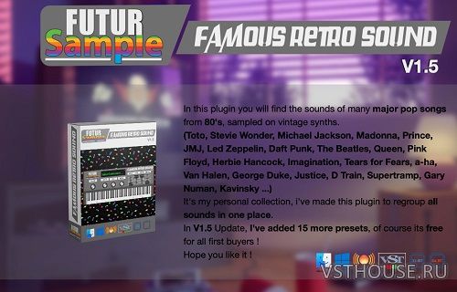 FUTUR Sample - Famous Retro Sound 1.0 VSTi, VSTi3, AUi WIN.OSX FUTUR Sample - Famous Retro Sound 1.0 VSTi, VSTi3, AUi WIN.OSX