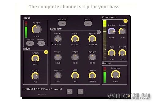HoRNet - L3012 Bass Channel 1.0.0 VST, VST3, AAX, AU WIN.OSX x64 HoRNet - L3012 Bass Channel 1.0.0 VST, VST3, AAX, AU WIN.OSX x64
