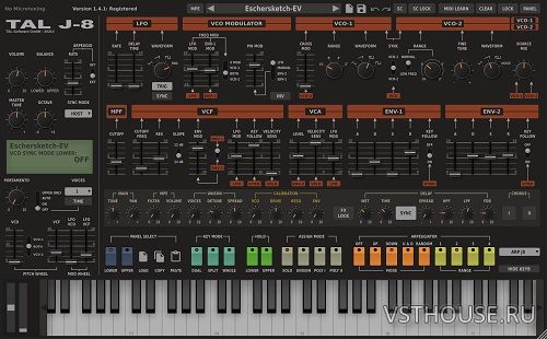 Togu Audio Line - TAL-J-8 v1.5.4 VSTi, VSTi3, AAX, AU WIN.OSX.LINUX