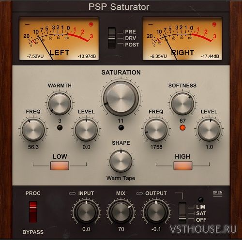 PSPaudioware - PSP Saturator v1.1.0 VST, VST3, AAX x64 PSPaudioware - PSP Saturator v1.1.0 VST, VST3, AAX x64