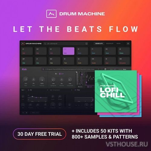 ADSR Sounds - Drum Machine v1.0.3 STANDALONE, VSTi3 x64 NO INSTALL