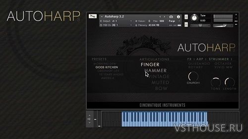 Cinematique Instruments - Autoharp v3.5 (KONTAKT)