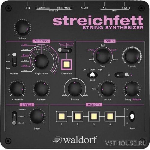 Waldorf - Streichfett v1.0.0 VSTi, VSTi3, AAX, AU WIN.OSX x64 R2R Waldorf - Streichfett v1.0.0 VSTi, VSTi3, AAX, AU WIN.OSX x64 R2R