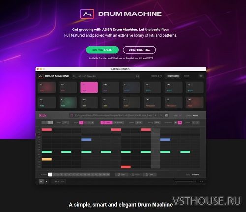ADSR Sounds - Drum Machine v1.3.1 STANDALONE, VST3i x64 ADSR Sounds - Drum Machine v1.3.1 STANDALONE, VST3i x64