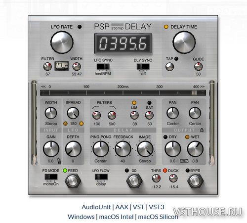 PSPaudioware - PSP stompDelay v1.1.4 VST, VST3, AAX x64 R2R