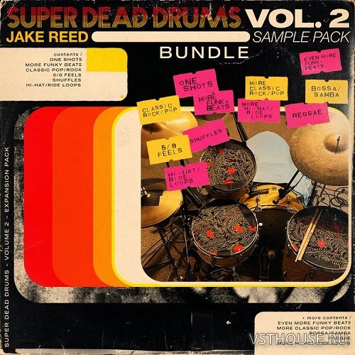 Jake Reed - SUPER DEAD DRUMS VOL 2 BUNDLE (WAV)