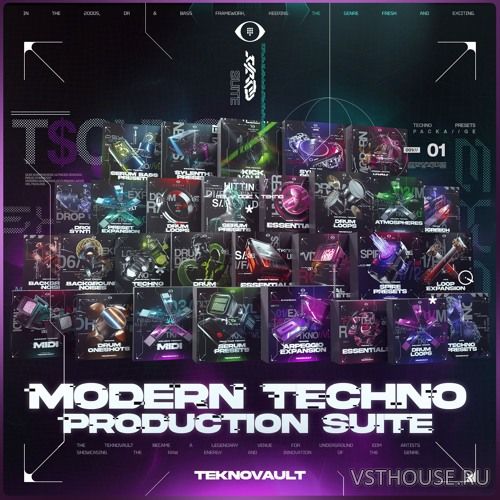 Teknovault - Modern Techno Production Suite (WAV) Teknovault - Modern Techno Production Suite (WAV)