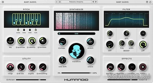 BABY Audio - Humanoid v1.2.0VST, VST3, AAX, AU WIN.OSX x86 x64 BABY Audio - Humanoid v1.2.0VST, VST3, AAX, AU WIN.OSX x86 x64